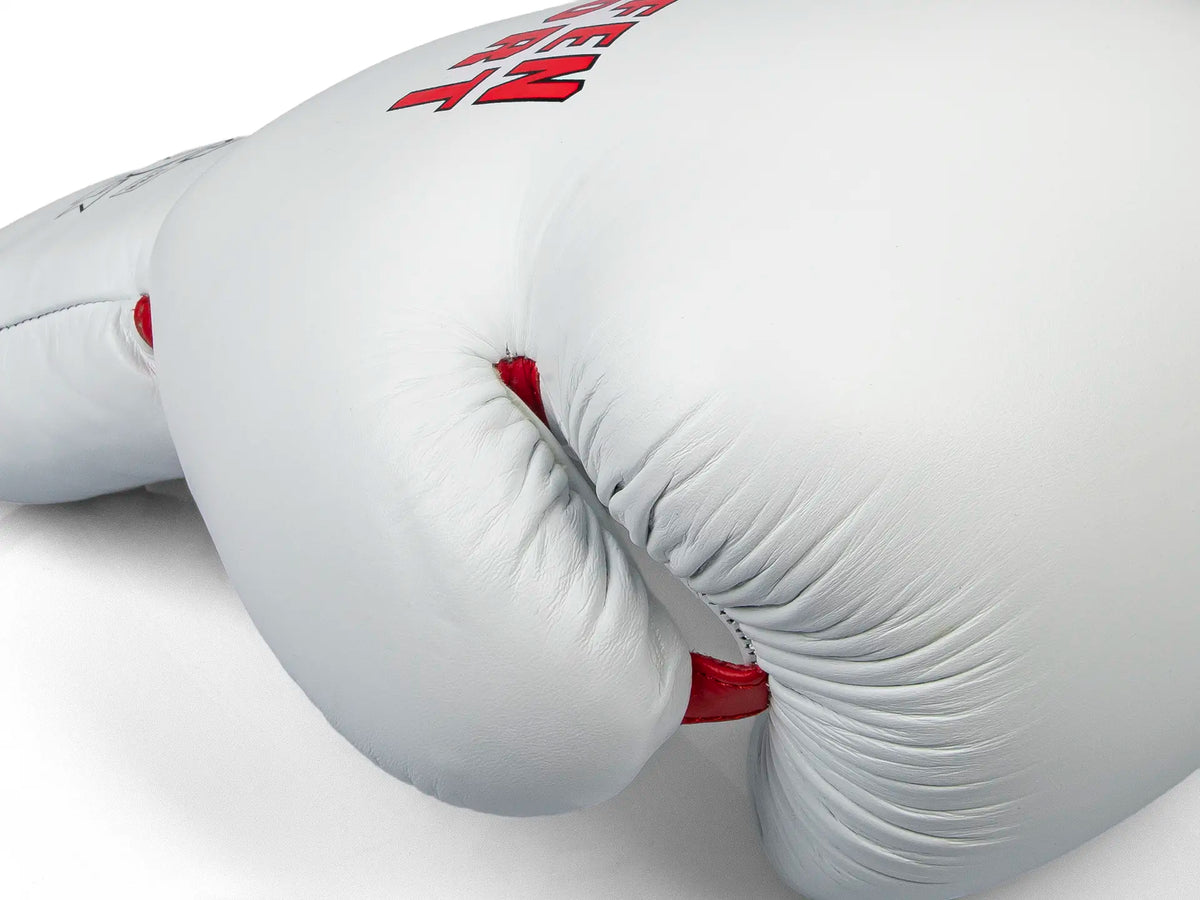 Paffen Sport Rękawice Bokserskie Pro Heavy Hitter wiązane Białe