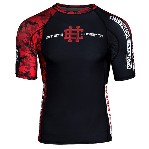 Extreme Hobby Rashguard Męski Red Warrior Krótki Rękaw