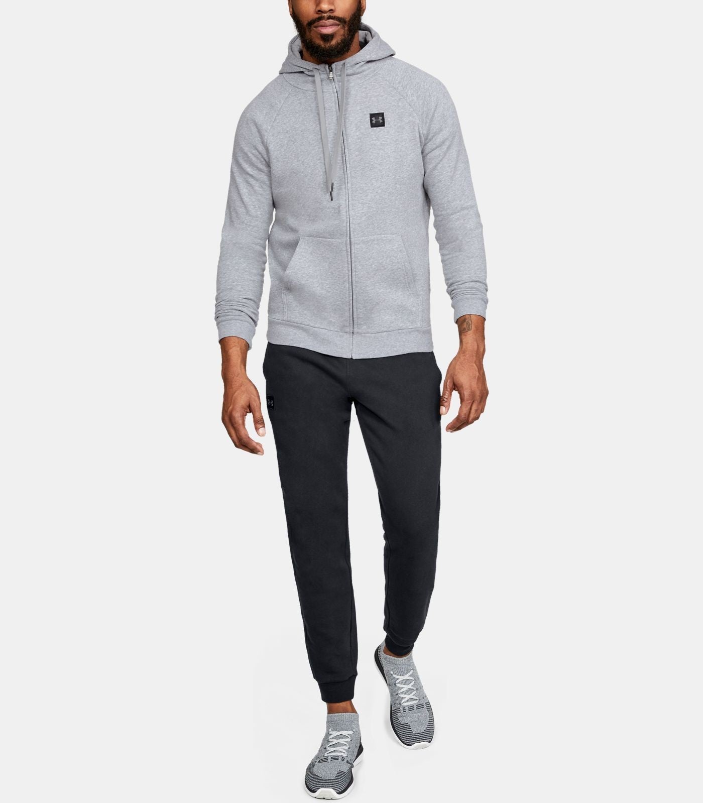 Under Armour Bluza z kapturem Rival Fleece FZ Szara
