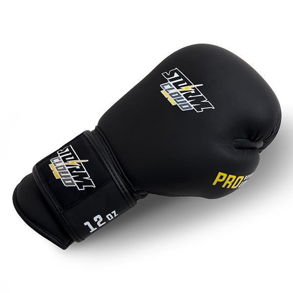 StormCloud Rękawice bokserskie ze skóry naturalnej Boxing Pro Czarne