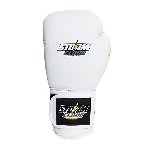 StormCloud Rękawice bokserskie ze skóry naturalnej Boxing Pro Białe