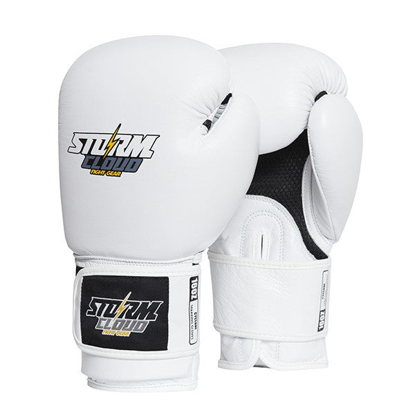 StormCloud Rękawice Sparingowe ze skóry naturalnej Cyclone Classic Białe