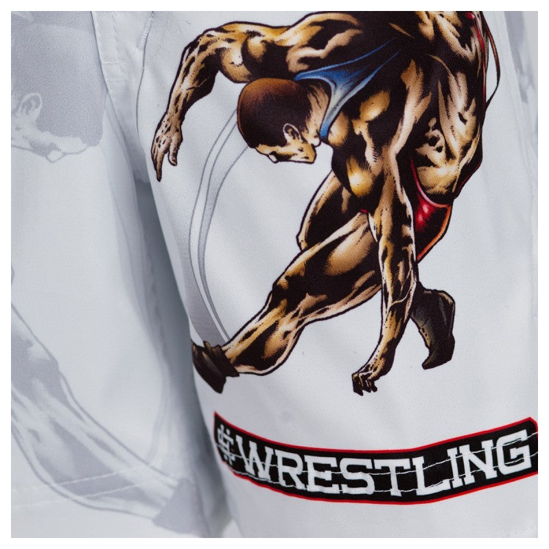 Extreme Hobby Spodenki MMA Dziecięce Wrestling Białe