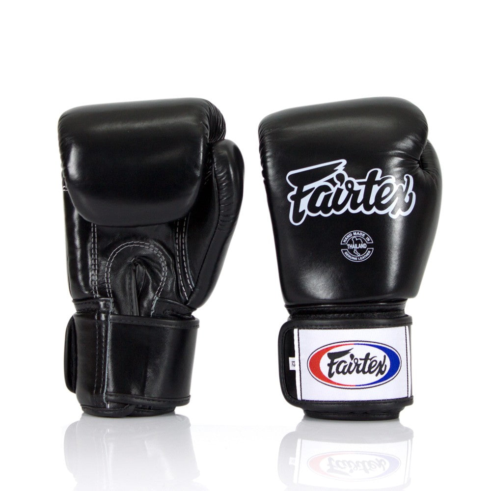 Fairtex Rękawice Bokserskie ze skóry naturalnej BGV1 Czarne