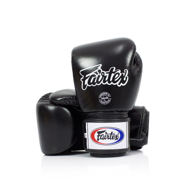 Fairtex Rękawice Bokserskie ze skóry naturalnej BGV1 Breathable Czarne