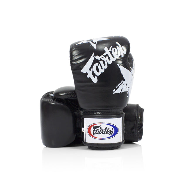 Fairtex Rękawice Bokserskie ze skóry naturalnej BGV1 Nation Czarne