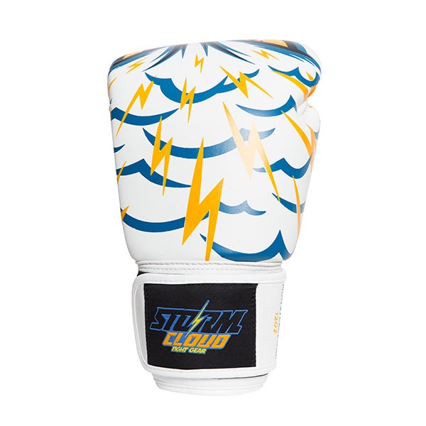 StormCloud Rękawice do Muay Thai ze skóry naturalnej Blizzard Monstercloud Białe