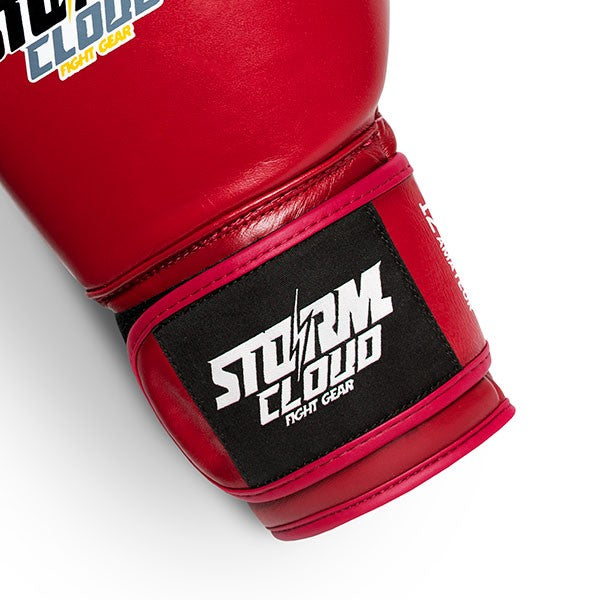 StormCloud Rękawice Bokserskie ze skóry naturalnej Turniejowe Competitor Czerwone