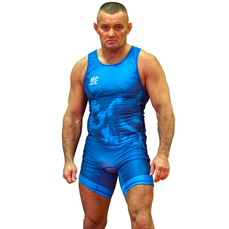 Extreme Hobby Trykot Zapaśniczy Wrestling Niebieski