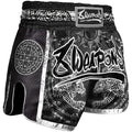 8 Weapons Spodenki Muay Thai Sak Yant Tigers Czarne