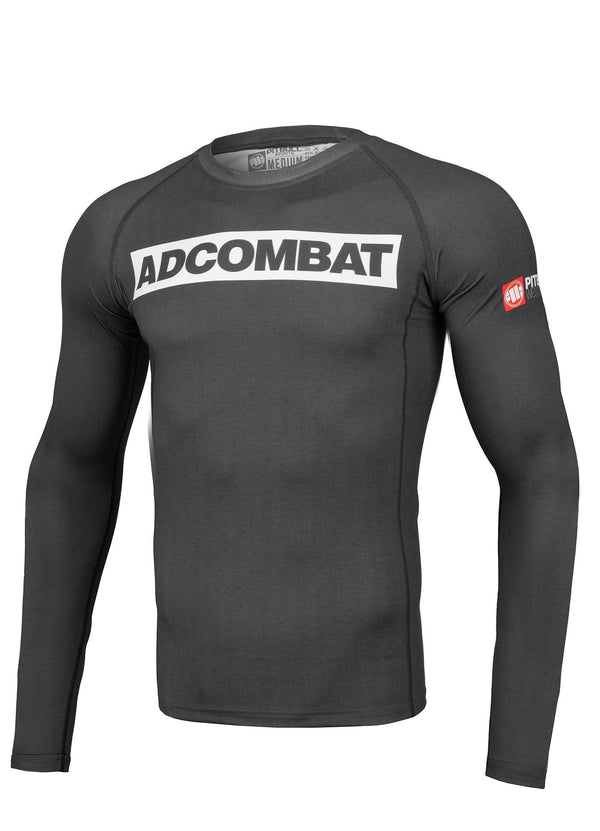 Pitbull Rashguard Męski ADCC Hilltop Długi Rękaw Szary