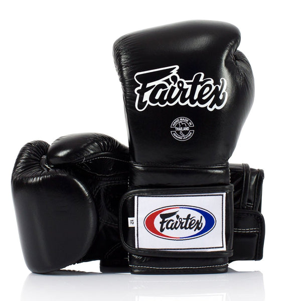 Fairtex Rękawice Bokserskie ze skóry naturalnej BGV9 Czarne