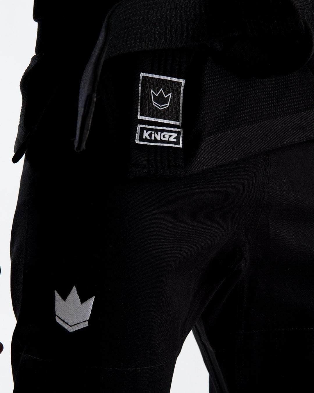 KiNGZ Kimono/Gi BJJ Męskie The One Czarne + biały pas w komplecie