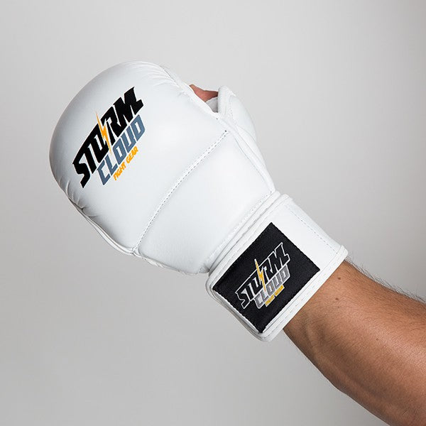 StormCloud Rękawice do MMA Hurricane 2.0 Sparingowe Białe 7oz