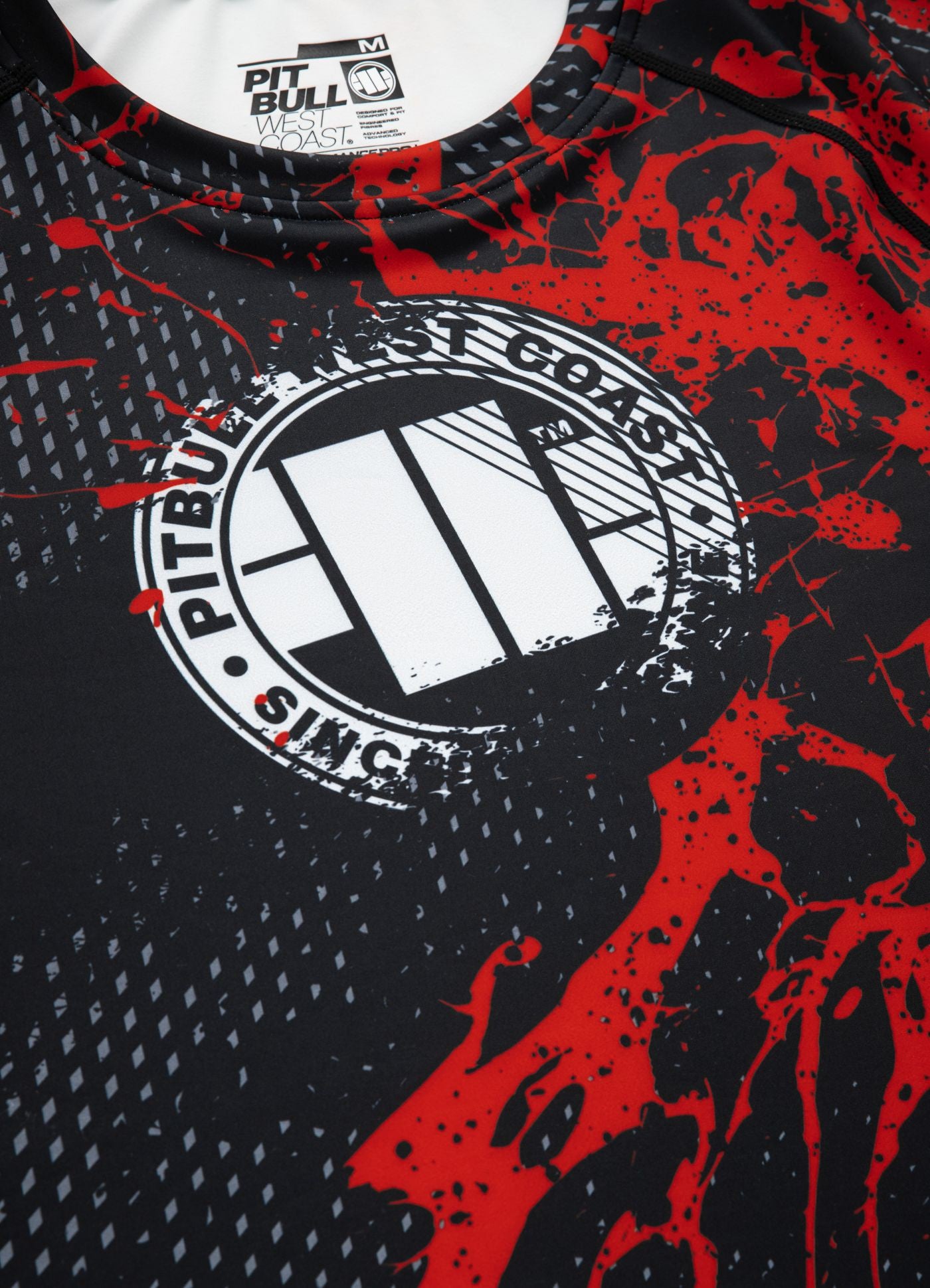 Pitbull Rashguard Męski Blood Dog Długi Rękaw 2.0 Czarny