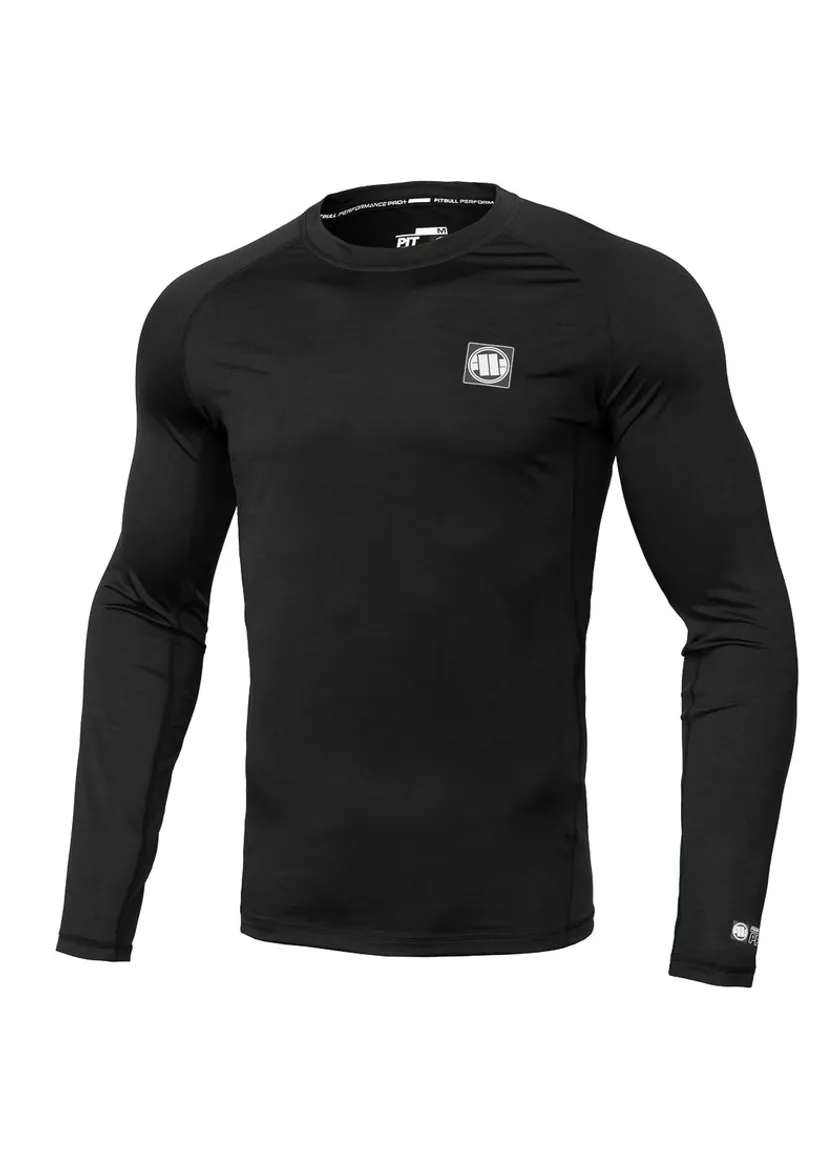 Pitbull Rashguard Męski Longsleeve Performance Pro Plus Small Logo Czarny