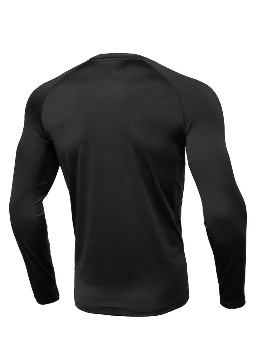 Pitbull Rashguard Męski Longsleeve Performance Pro Plus Small Logo Czarny