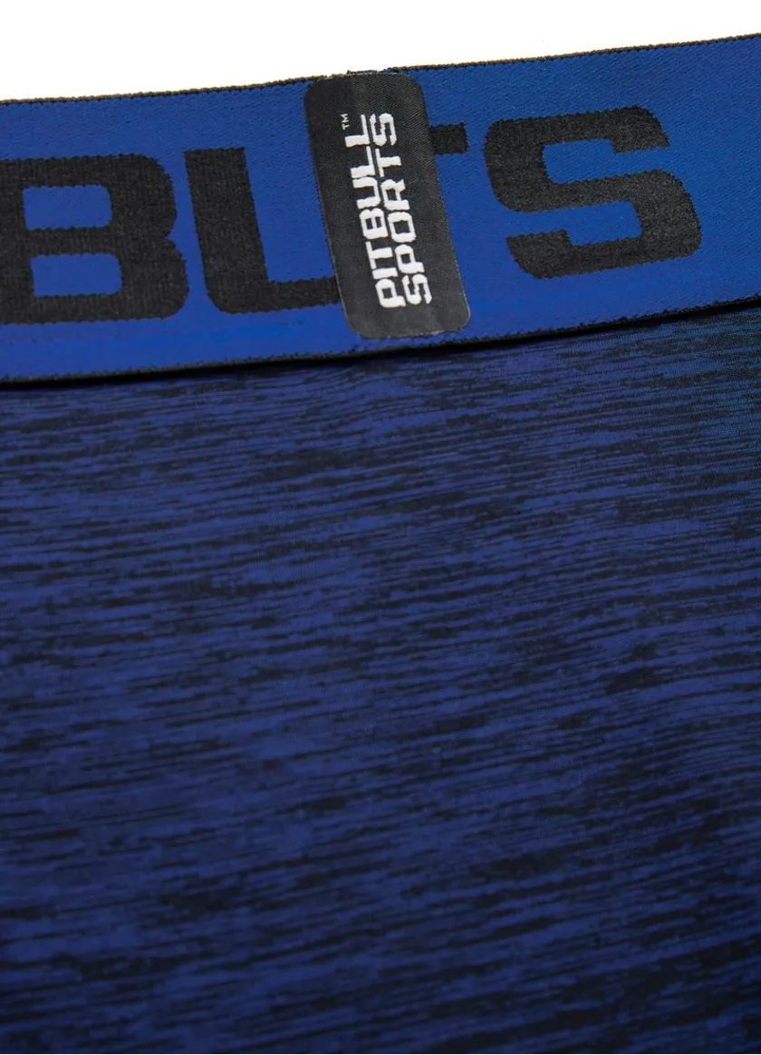 Pitbull Legginsy Treningowe Męskie Performance Pro Plus Small Logo Niebieskie