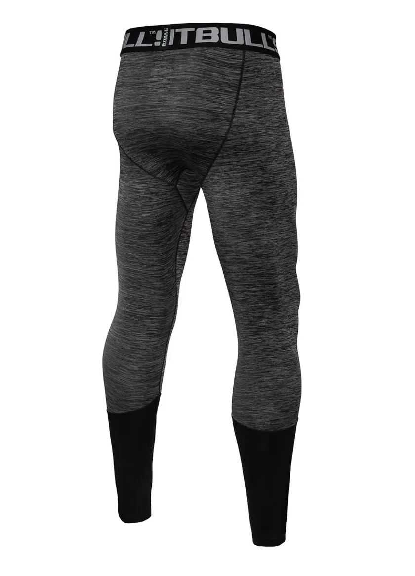 Pitbull Legginsy Treningowe Męskie Performance Pro Plus Small Logo Szare