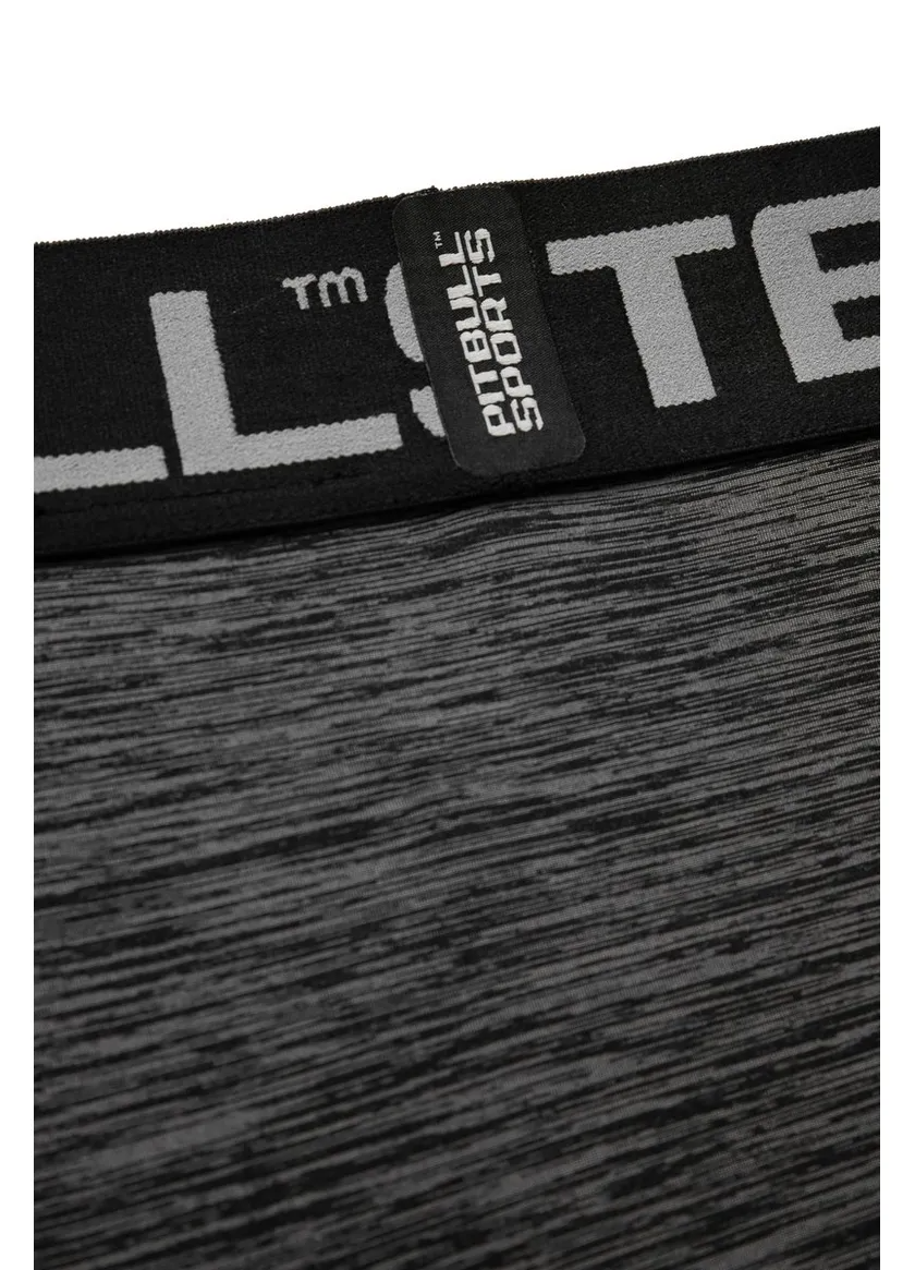 Pitbull Legginsy Treningowe Męskie Performance Pro Plus Small Logo Szare