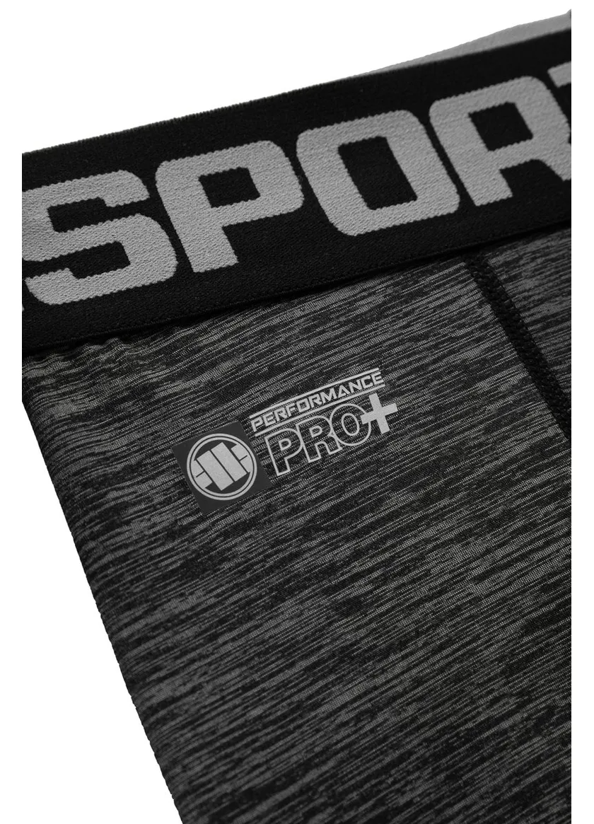 Pitbull Legginsy Treningowe Męskie Performance Pro Plus Small Logo Szare