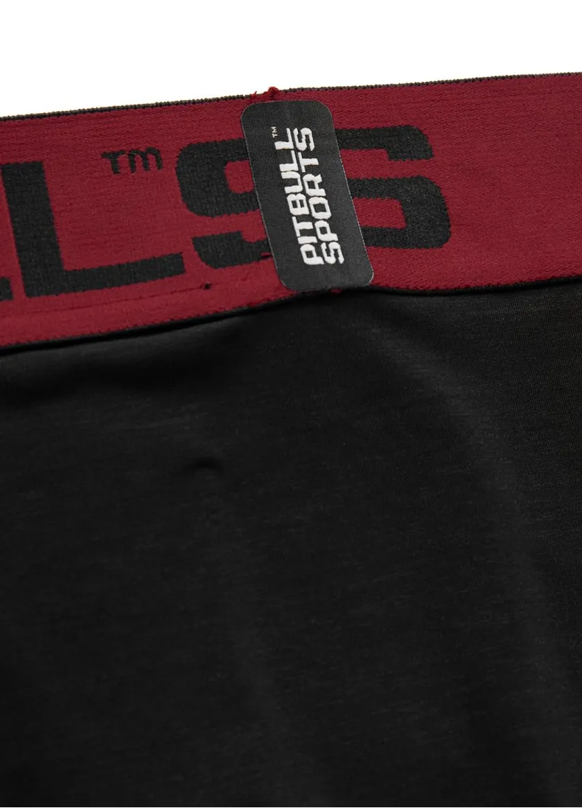 Pitbull Legginsy Treningowe Męskie Performance Pro Plus Small Logo Czerwone
