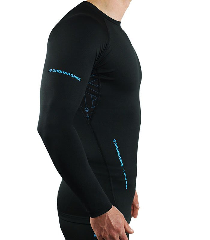 Ground Game Rashguard Męski Athletic 3.0 Długi Rękaw Czarny