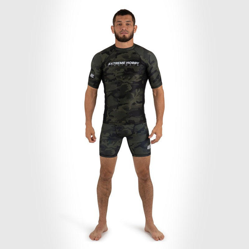 Extreme Hobby Rashguard Męski Krótki Rękaw Havoc Khaki