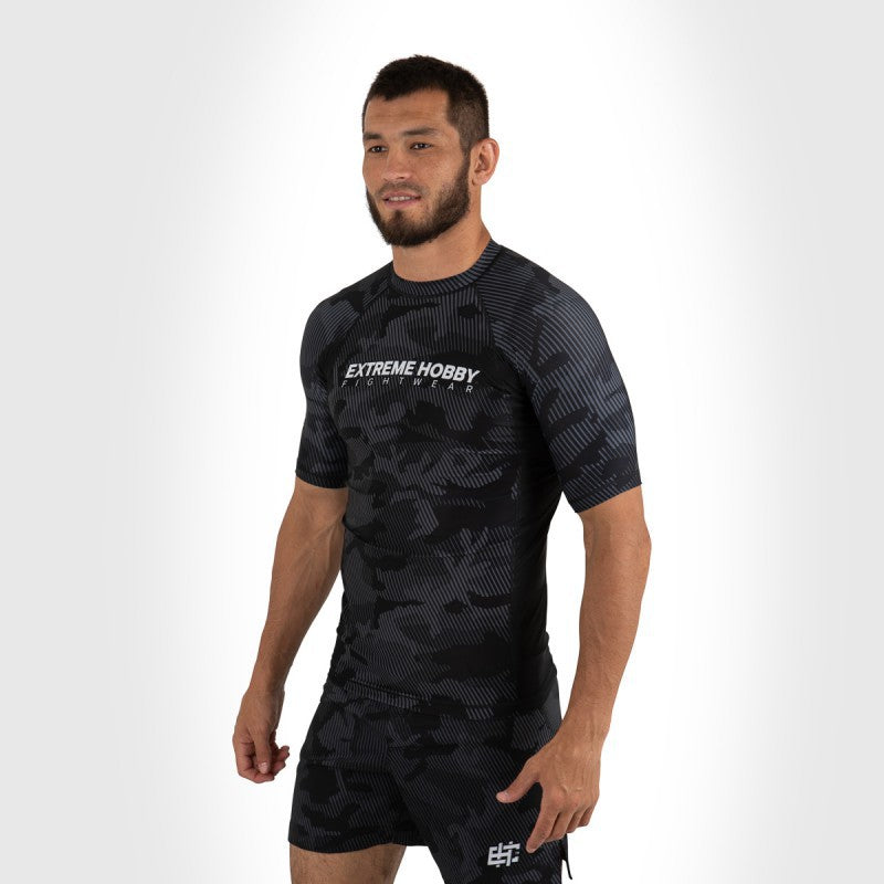 Extreme Hobby Rashguard Męski Krótki Rękaw Havoc Czarny