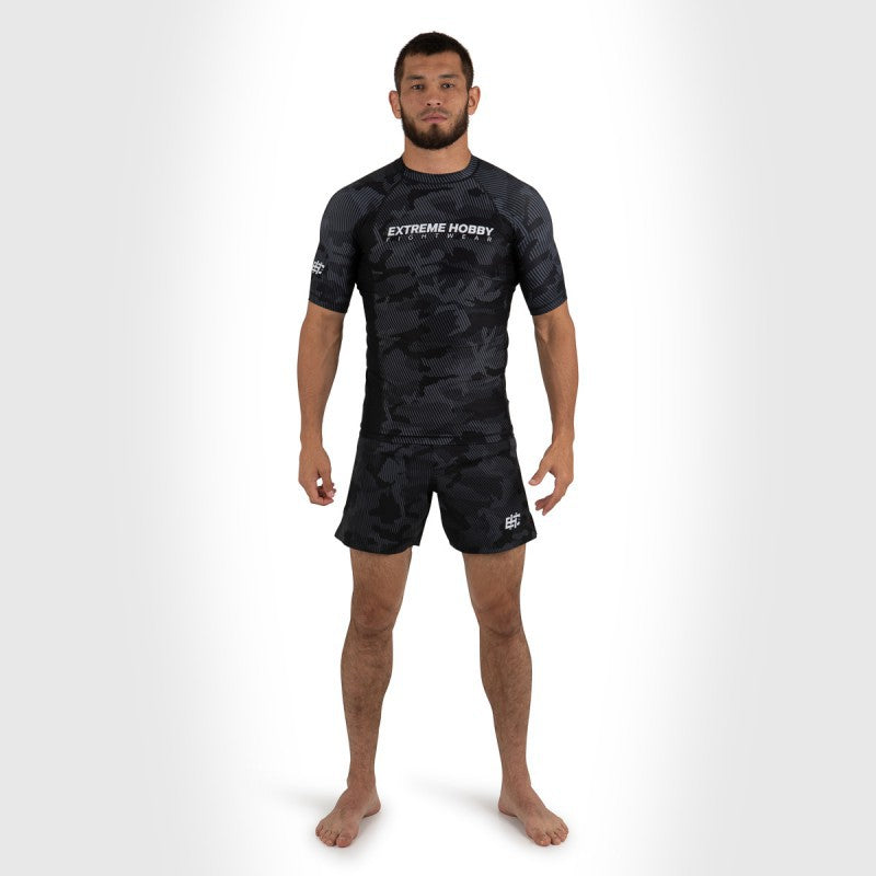 Extreme Hobby Rashguard Męski Krótki Rękaw Havoc Czarny
