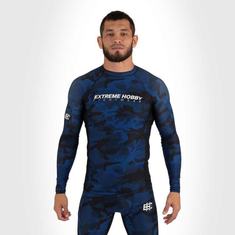 Extreme Hobby Rashguard Męski Długi Rękaw Havoc Niebieski