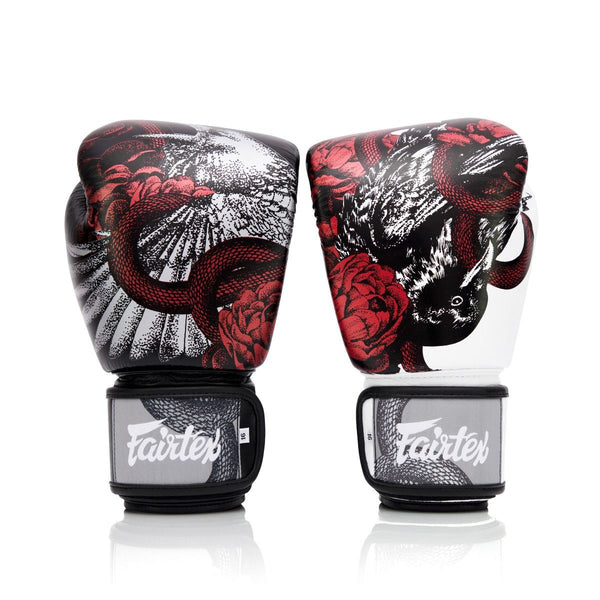 Fairtex Rękawice Bokserskie ze skóry naturalnej BGV24 The Beauty of Survival