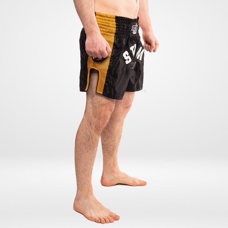 StormCloud Spodenki Muay Thai Headline Czarne/Żółte