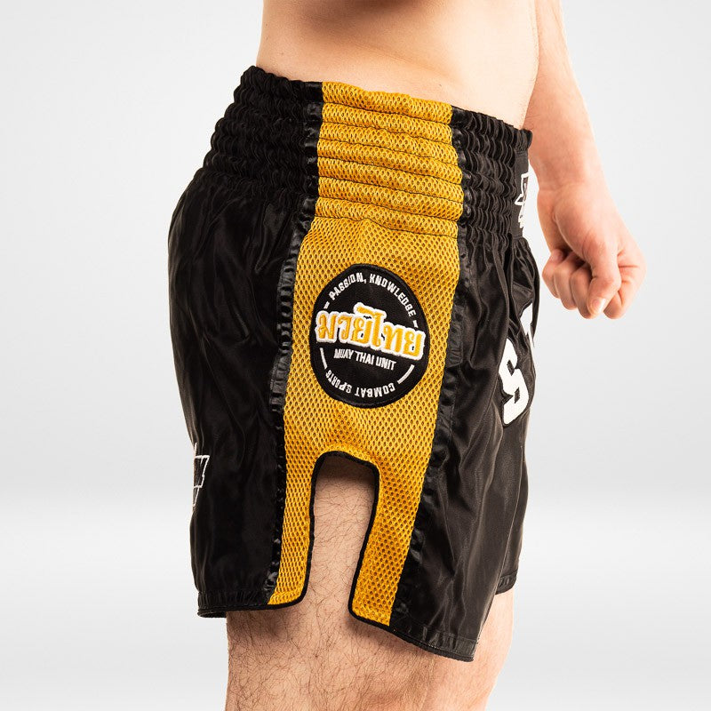 StormCloud Spodenki Muay Thai Headline Czarne/Żółte