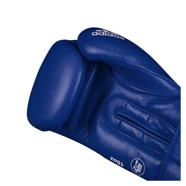 Adidas Rękawice bokserskie ze skóry naturalnej Z Atestem Aiba Niebieskie