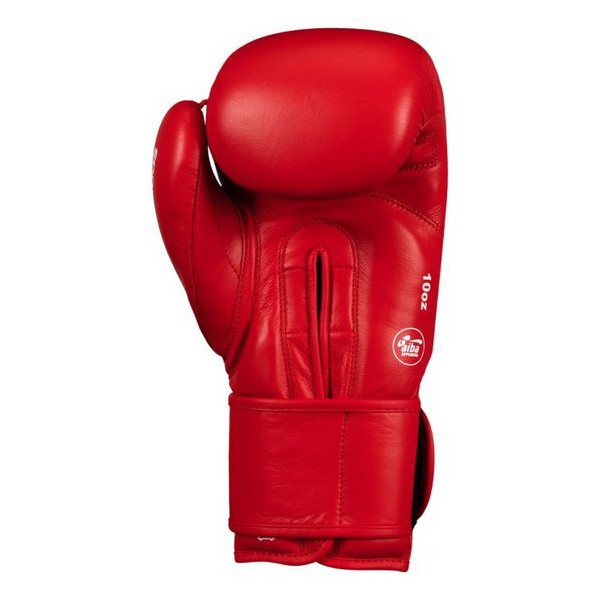 Adidas Rękawice bokserskie ze skóry naturalnej Z Atestem Aiba Czerwone