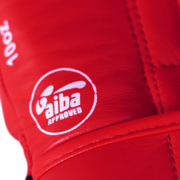 Adidas Rękawice bokserskie ze skóry naturalnej Z Atestem Aiba Czerwone