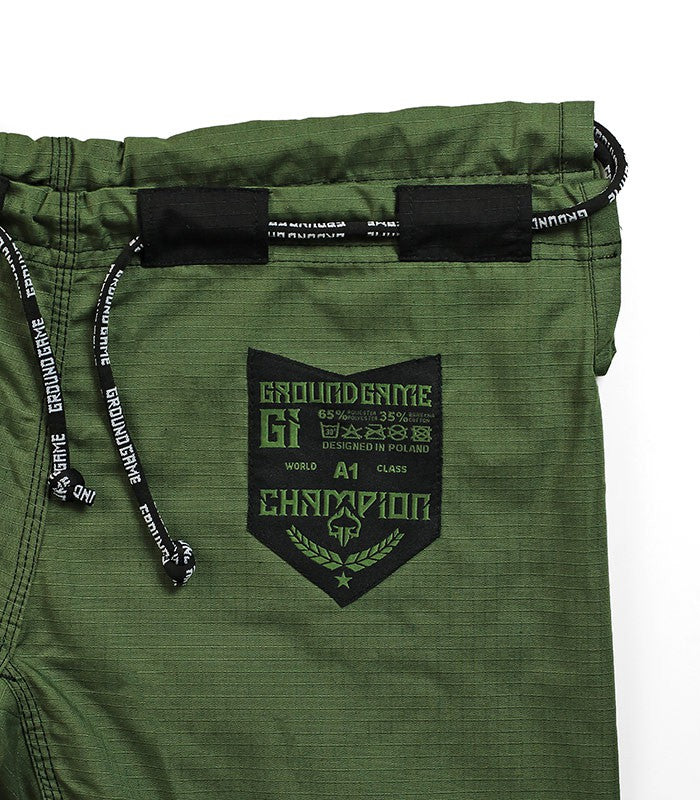 Ground Game Kimono/Gi BJJ Męskie Champion 2.0 Oliwkowe
