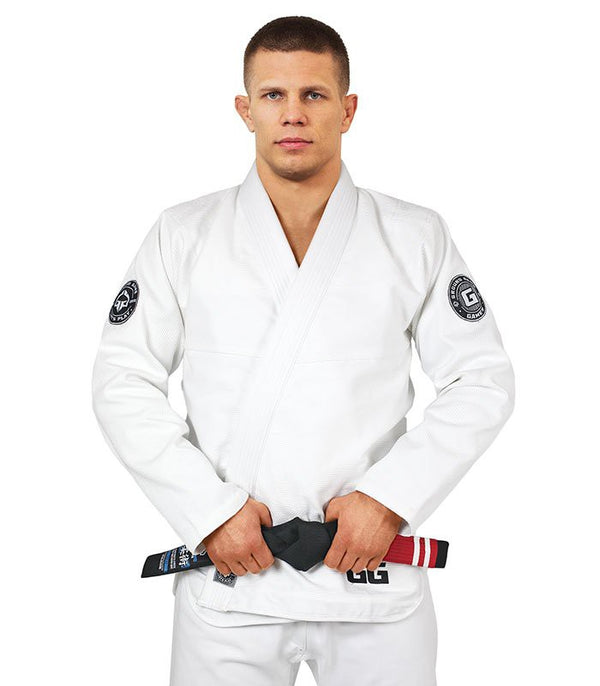 Ground Game Kimono/Gi BJJ Męskie Gamer Białe