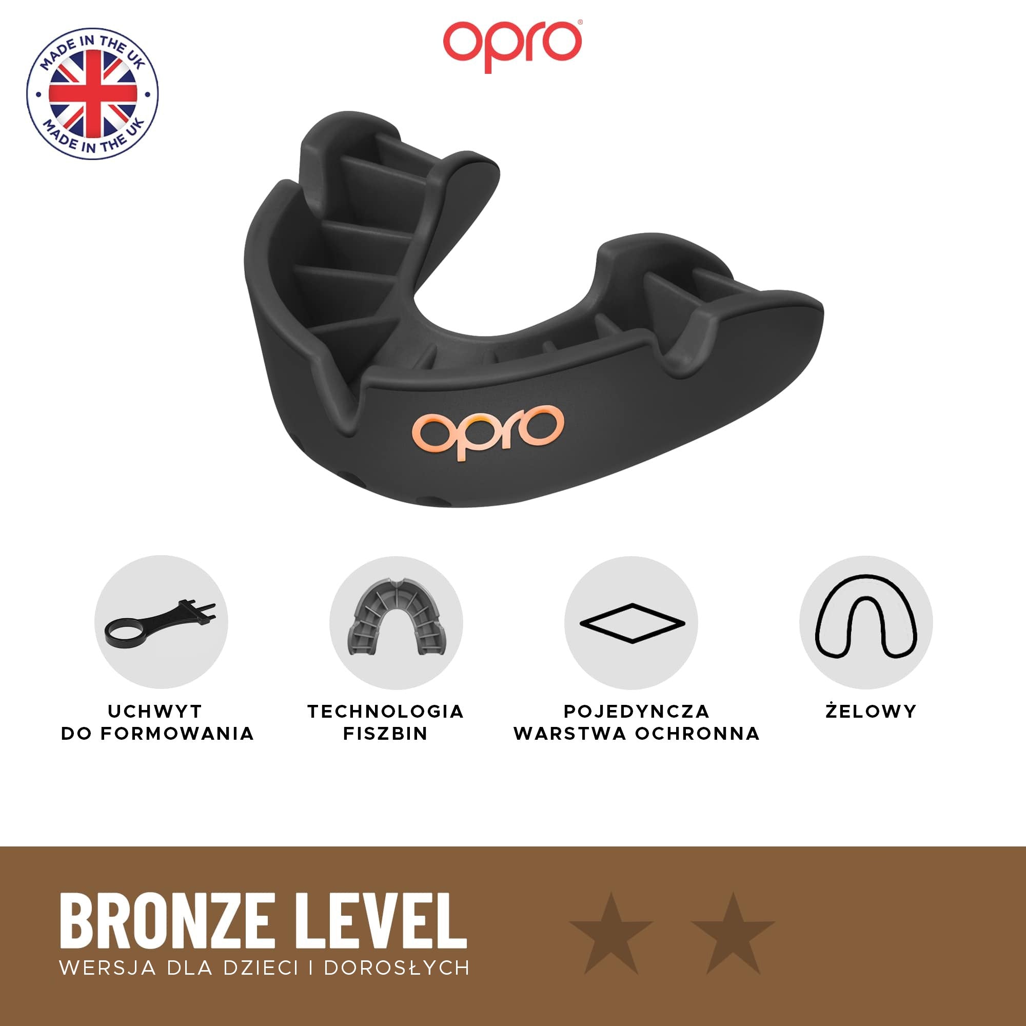 Opro Ochraniacz Na Zęby UFC Bronze GEN2 Czarny