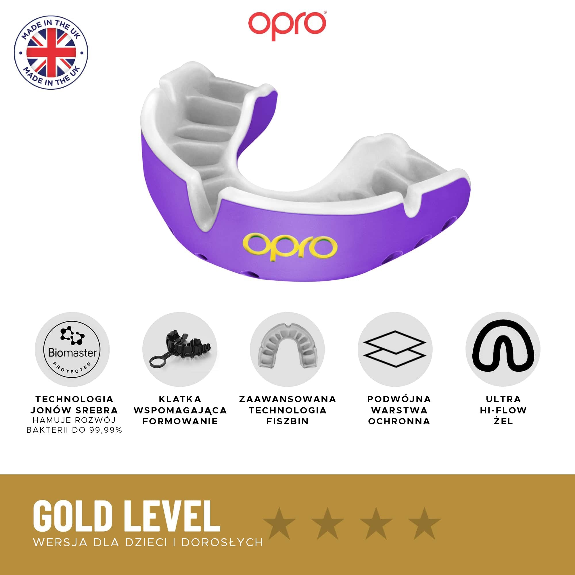 Opro Ochraniacz Na Zęby UFC Gold GEN2 Czarny/Złoty