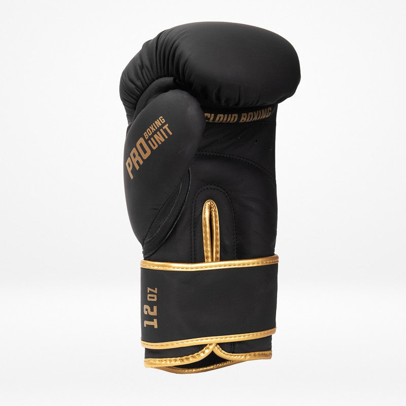 StormCloud Rękawice Bokserskie ze skóry naturalnej Boxing Pro Czarne/Złote
