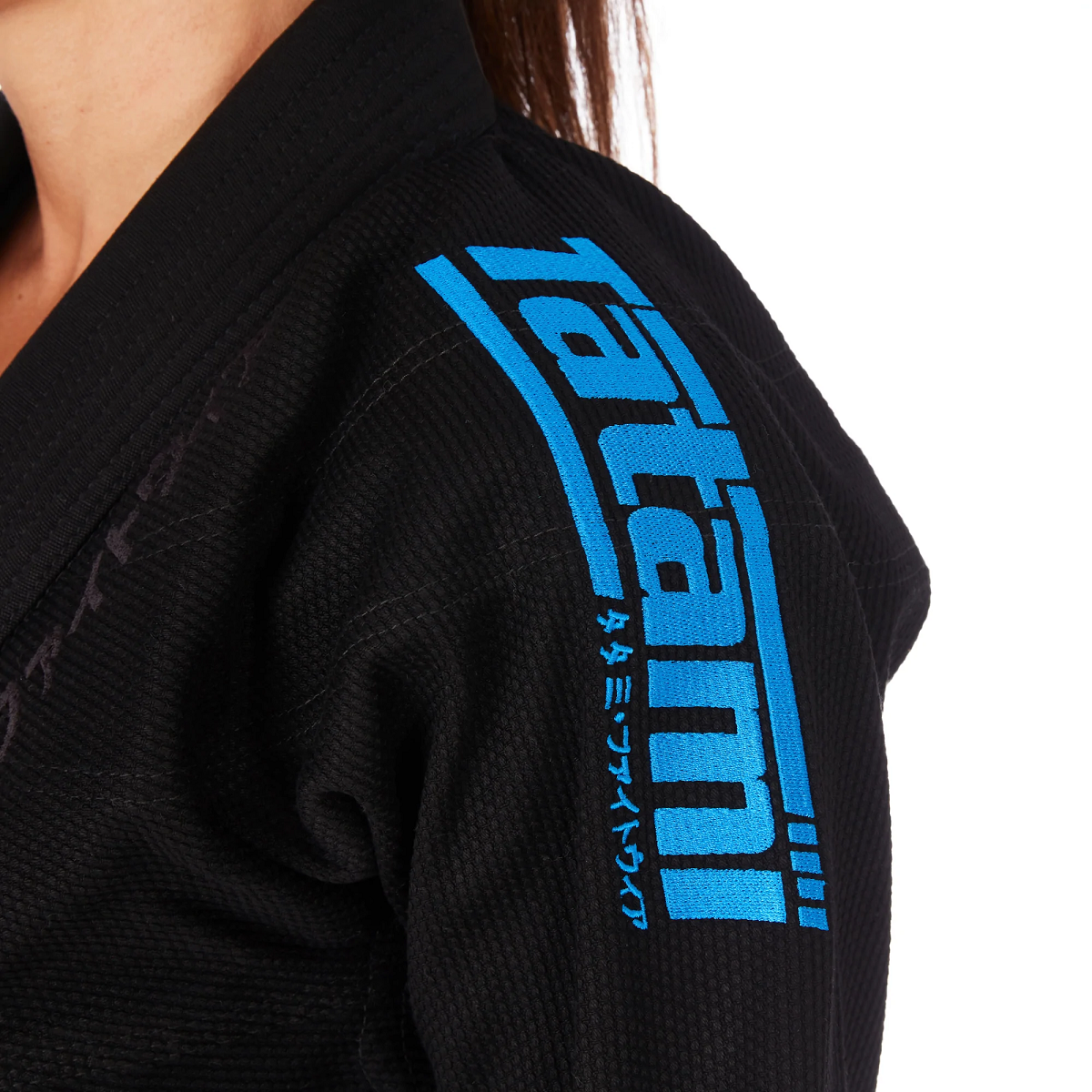 Tatami Kimono/Gi Damskie Estilo Black Label Czarne/Niebieskie