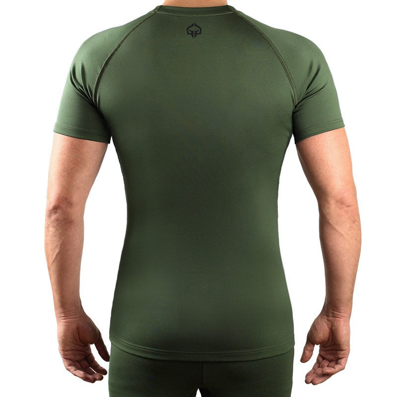Ground Game Rashguard Męski Athletic Krótki Rękaw Khaki