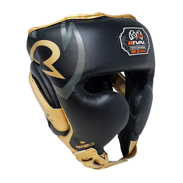 Rival Kask Bokserski RHG100 Professional Czarny/Złoty