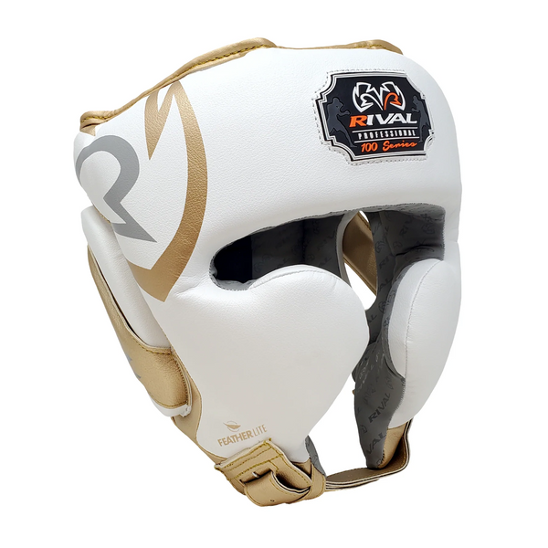 Rival Kask Bokserski RHG100 Professional Biały/Złoty