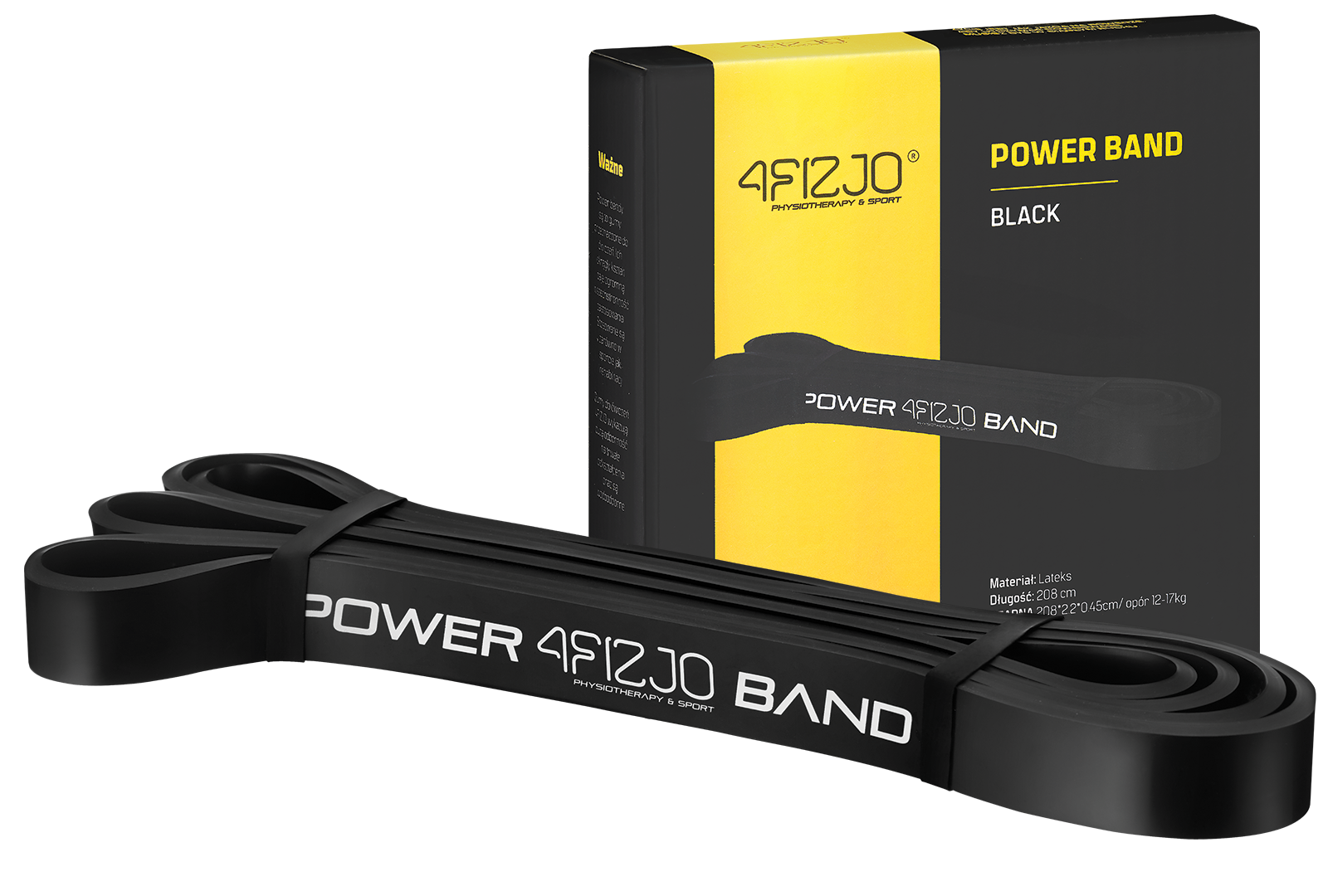 4FIZJO Guma oporowa POWER BAND 12-17 kg czarna
