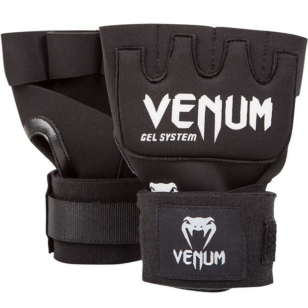 Venum Gel Kontact Owijki Bokserskie - Bandaże Żelowe Hand Wrap Czarny/Biały