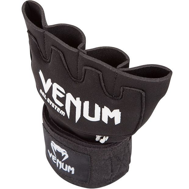 Venum Gel Kontact Owijki Bokserskie - Bandaże Żelowe Hand Wrap Czarny/Biały