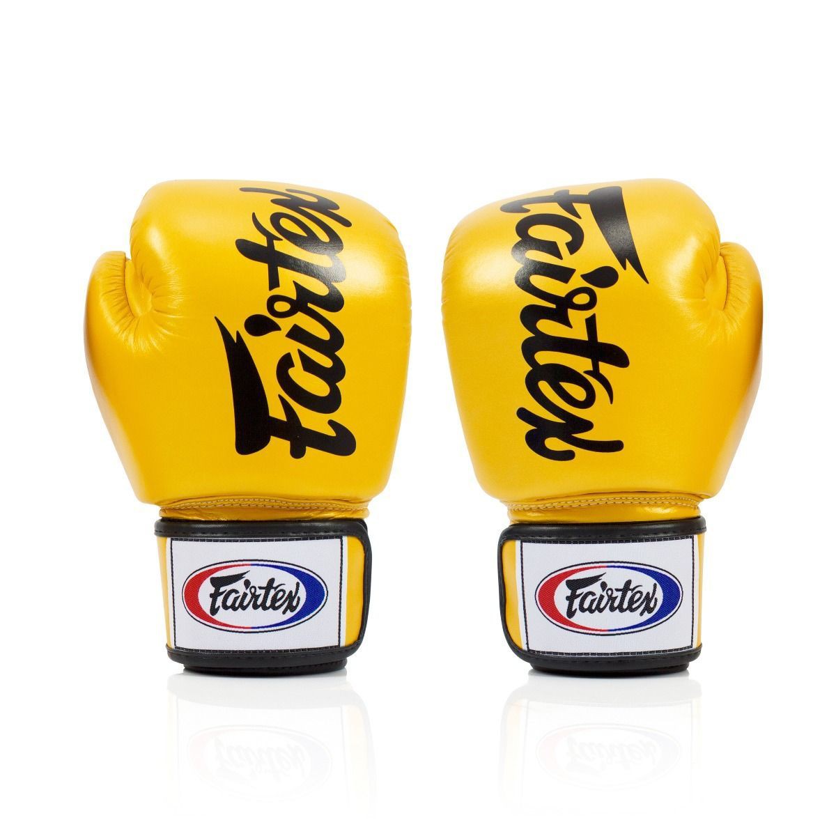Fairtex Rękawice Bokserskie ze skóry naturalnej BGV19 Złote